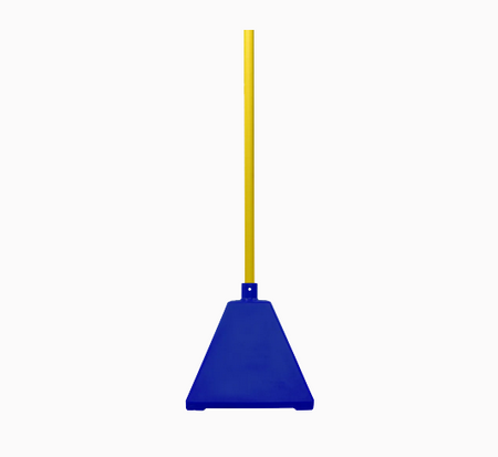 Pyramid Sign Base, Base Color: YellowPost Color: Blue