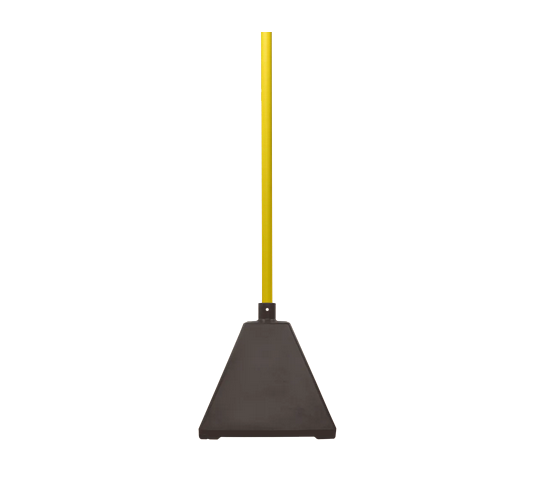 Pyramid Sign Base, Base Color: YellowPost Color: Brown