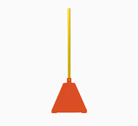 Pyramid Sign Base, Base Color: YellowPost Color: Orange