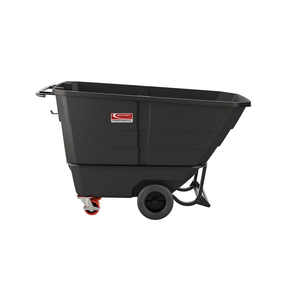 1/2 Cubic Yard, Standard Duty Tilt Truck, Black - Suncast Commercial