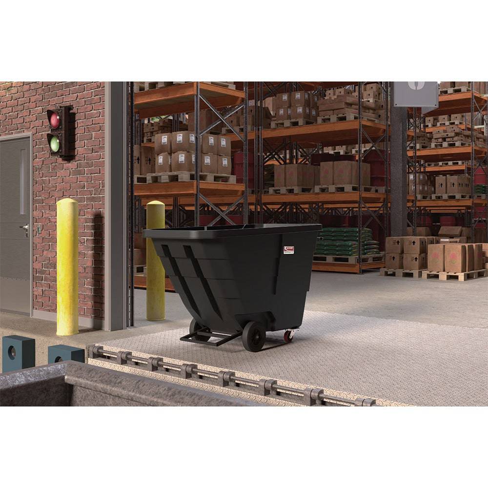 1 Cubic Yard Construction Duty Tilt Truck, Black - Suncast Commercial