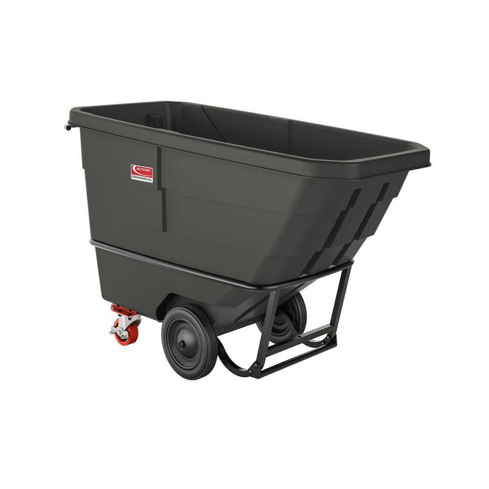 3/4 Cubic Yard Standard Duty Tilt Truck, Black - Suncast Commercial