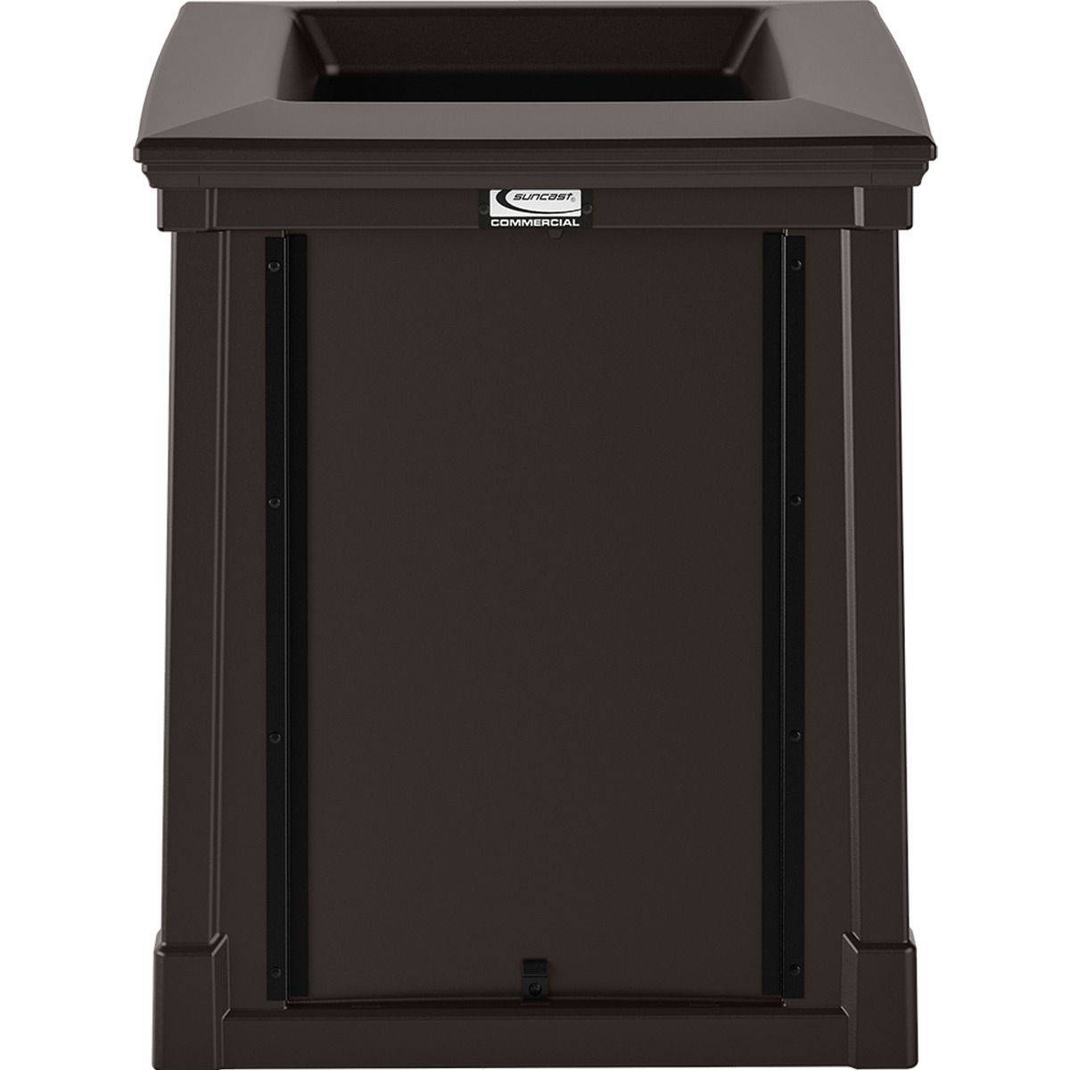 35 Gallon, Resin Customizable Garbage Can, With Open Lid - Suncast Commercial