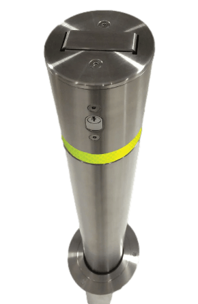 4" Manual Retractable Stainless Steel Bollard - S4 Bollards