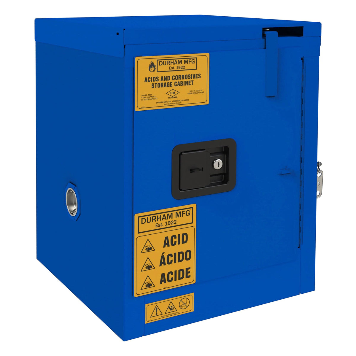 Corrosive Storage, 4 Gallon, Self Close - Durham