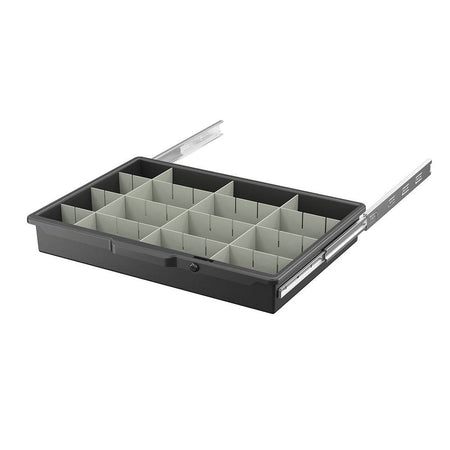 Lockable Slide Drawer With Dividers, Black - Suncast Commercial