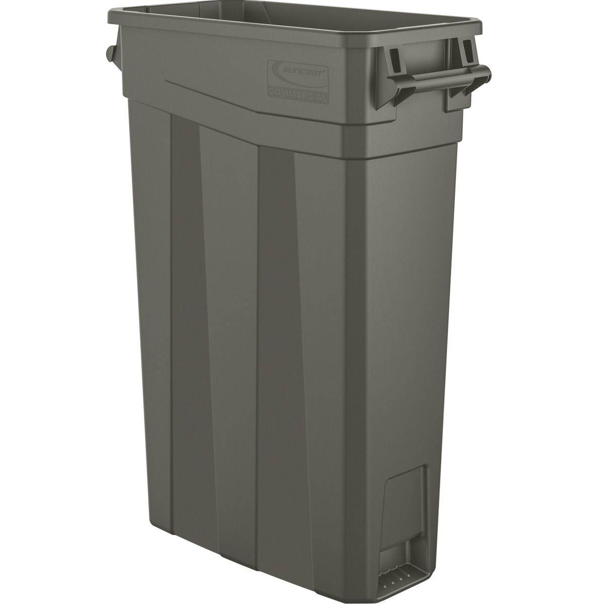 23 Gallon Resin Slim Trash Can With Handles - Suncast Commercial