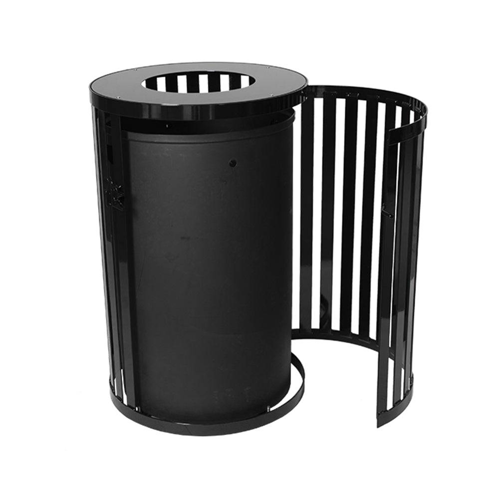 Streetscape Trash Outdoor Receptacle w/ Door (45 Gal.) - Ex-Cell Kaiser