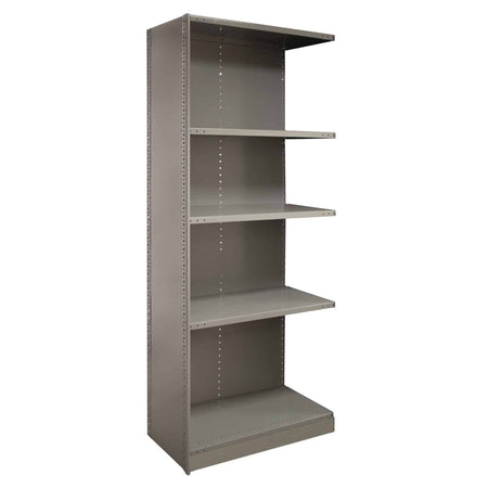 2000 Series Closed Steel Shelving Beaded Post with 5 Shelves - Lyon