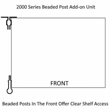 2000 Series Closed Steel Shelving Beaded Post with 5 Shelves - Lyon