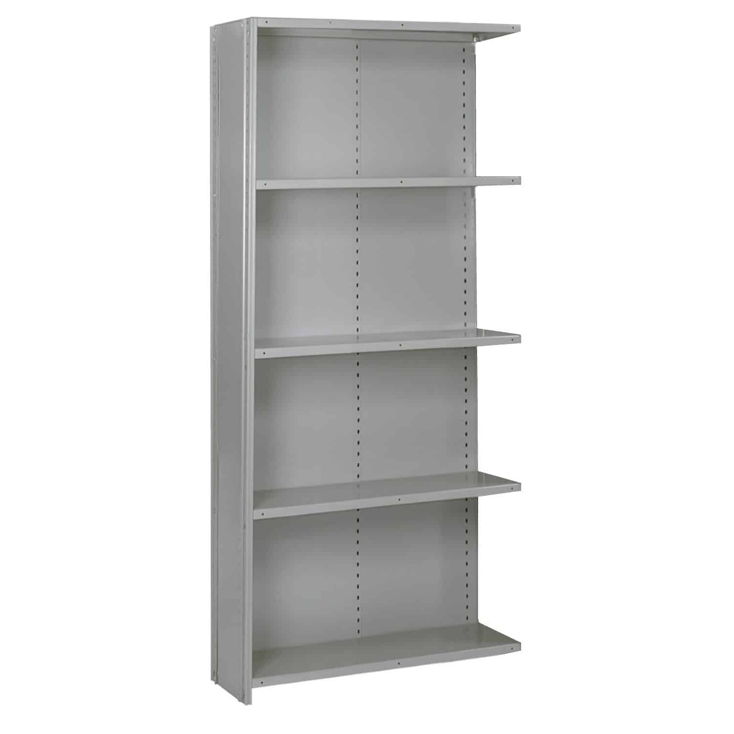 8000 Series Closed Steel Shelving with 5 Shelves - 22 Gauge - Medium-Duty - Lyon