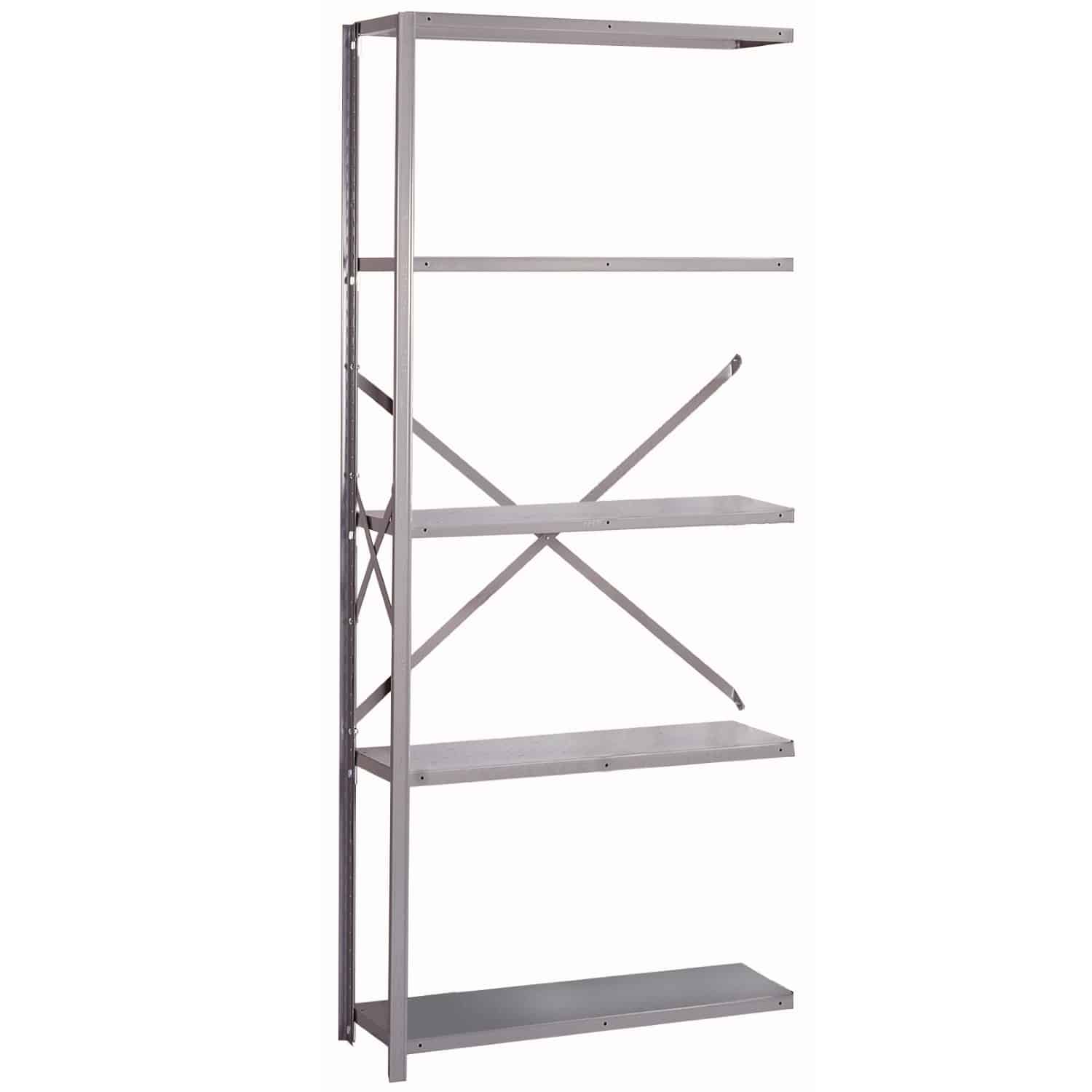 8000 Series Open Steel Shelving with 5 Shelves - 22 Gauge - Medium-Duty - Lyon