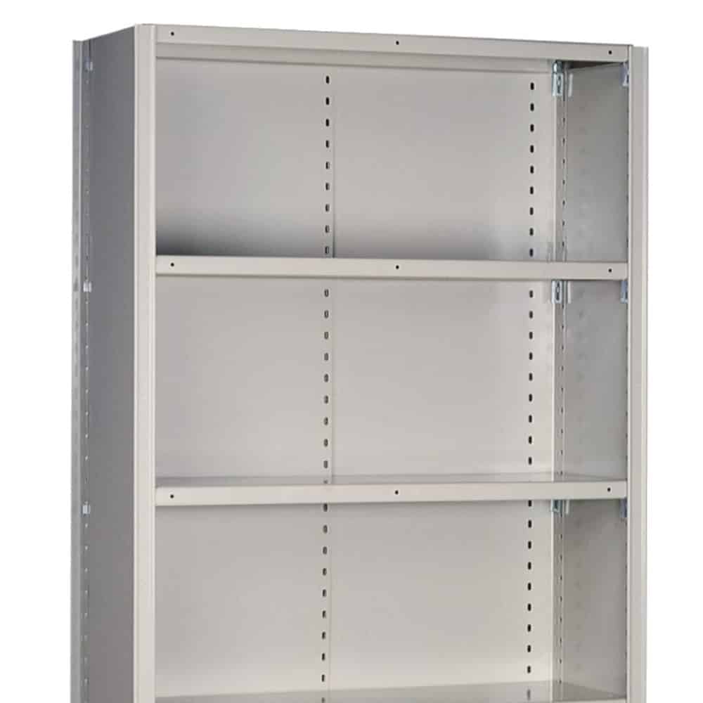 8000 Series Closed Steel Shelving with 5 Shelves - 20 Gauge - Heavy-Duty - Lyon