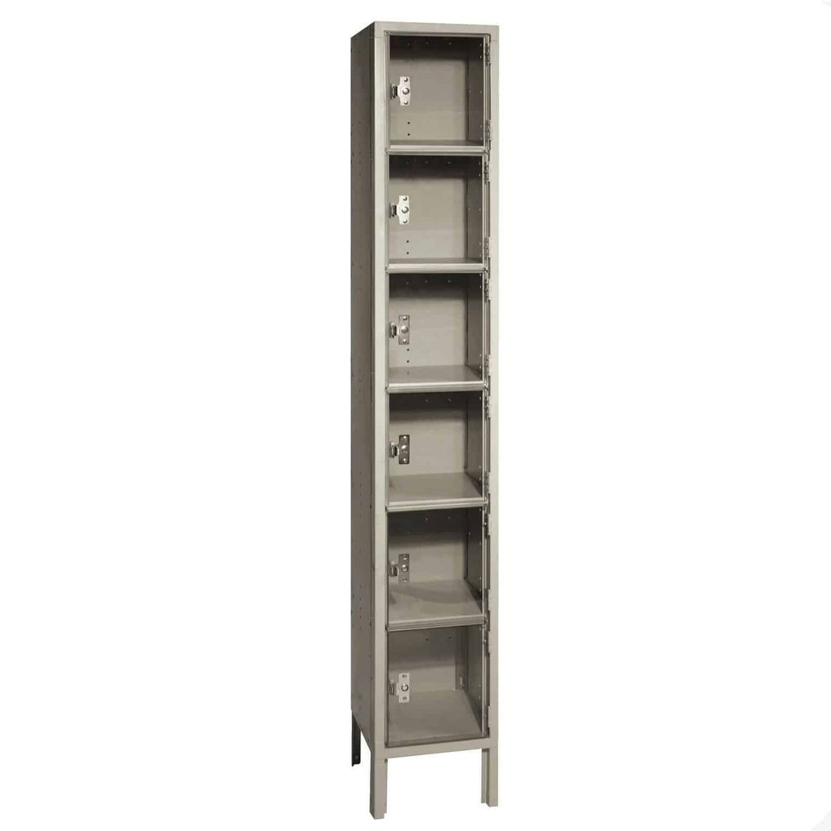 Six Tier ClearSight Clear Front Locker 1 Wide - Lyon