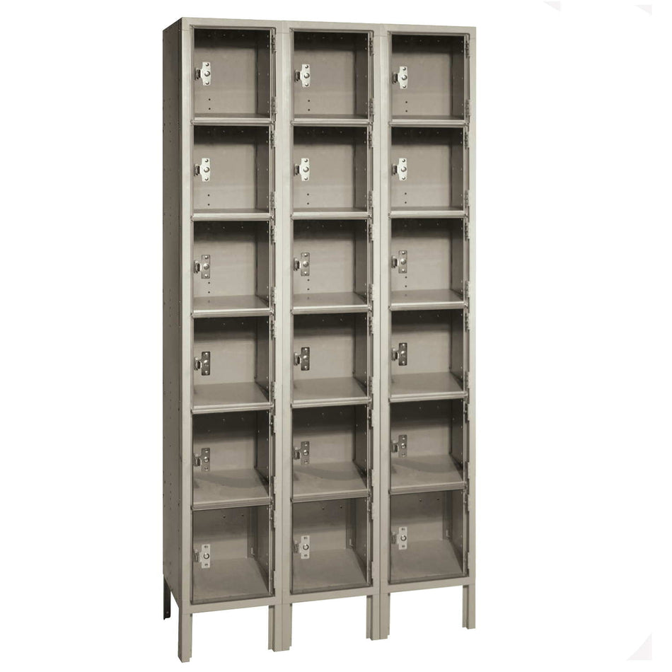 Six Tier ClearSight Clear Front Locker 3 Wide - Lyon