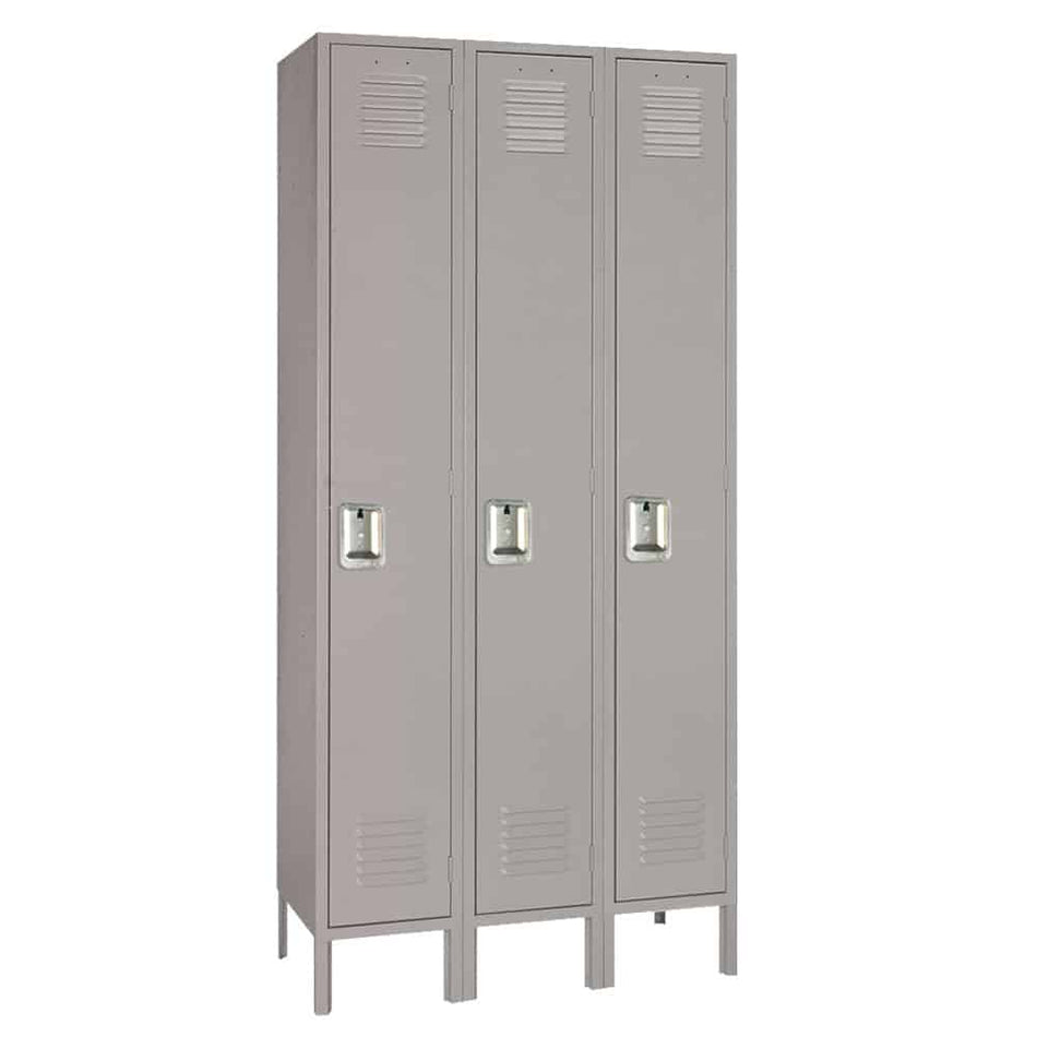 Single Tier Standard Metal Locker 3 Wide - Lyon