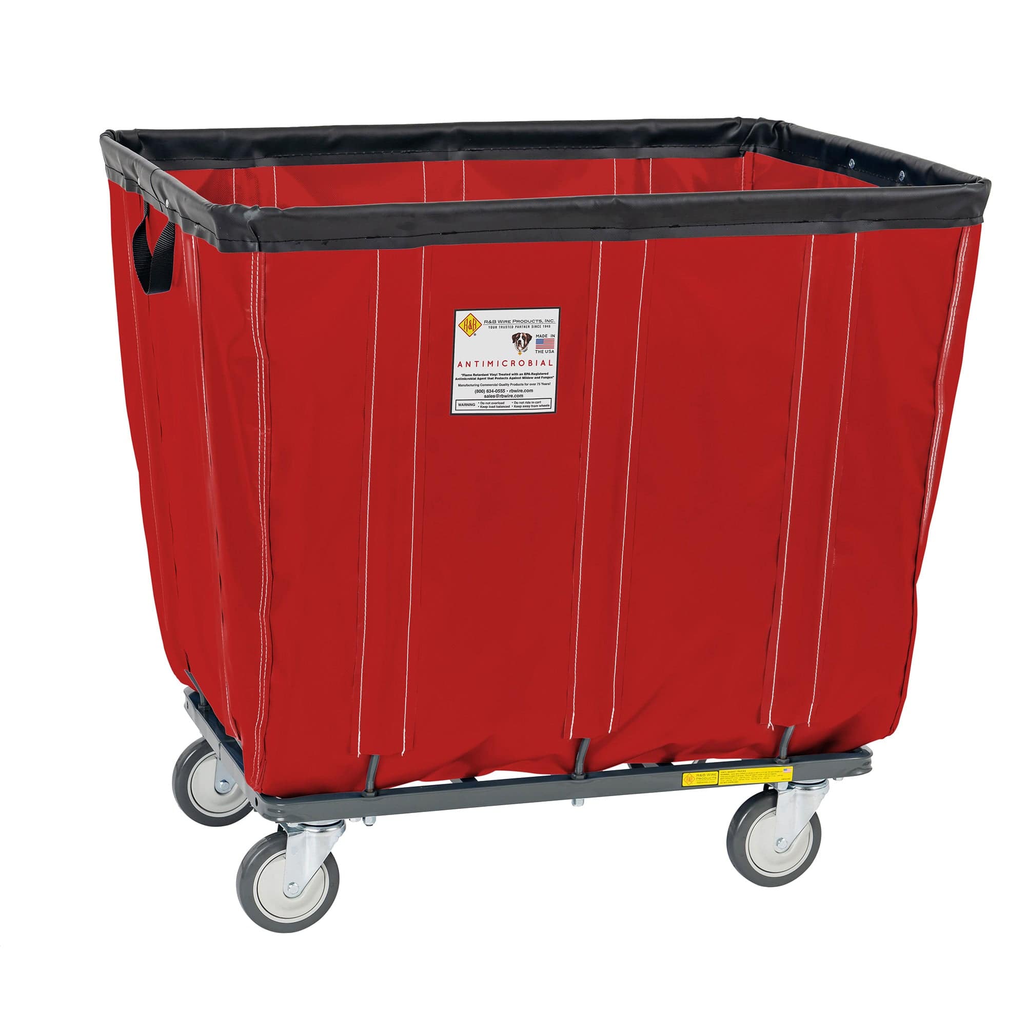 Vinyl Basket Truck with Antimicrobial Liner - 16 Bushel - R&B Wire