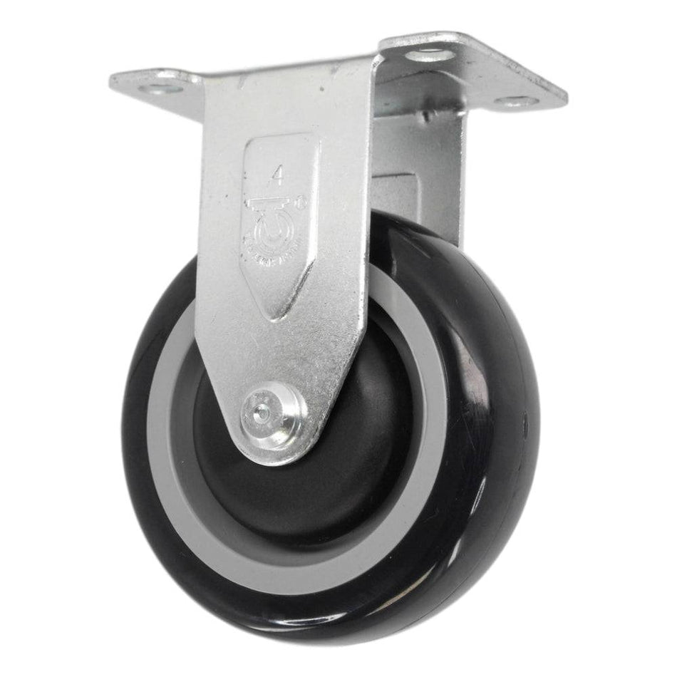 4" x 1-1/4" Poly-Pro Wheel Rigid Caster - Durable Superior Casters