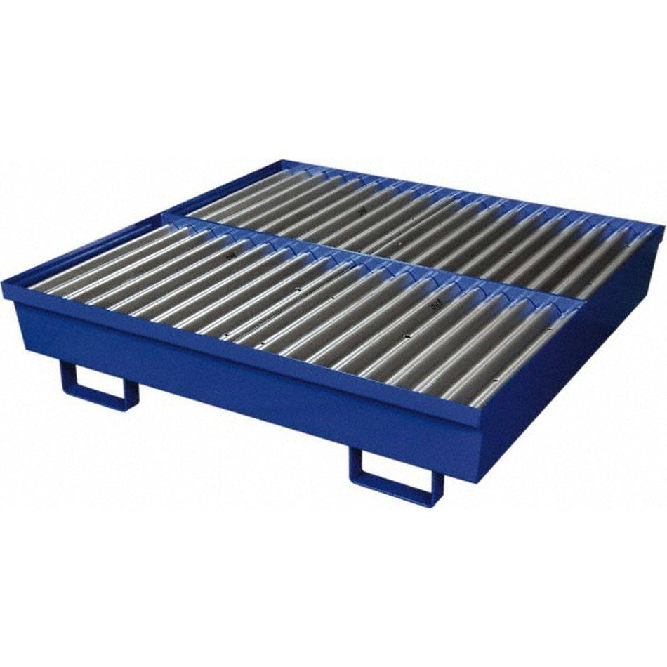 Four Drum Steel Containment Pallet Blue - Eagle Manufacturing