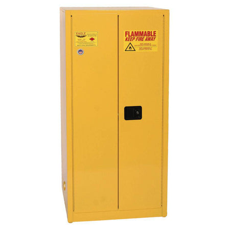 Flammable Liquid Safety Storage Cab., 60 Gal. Ylw, 2-Dr, Manual Close - Eagle Manufacturing