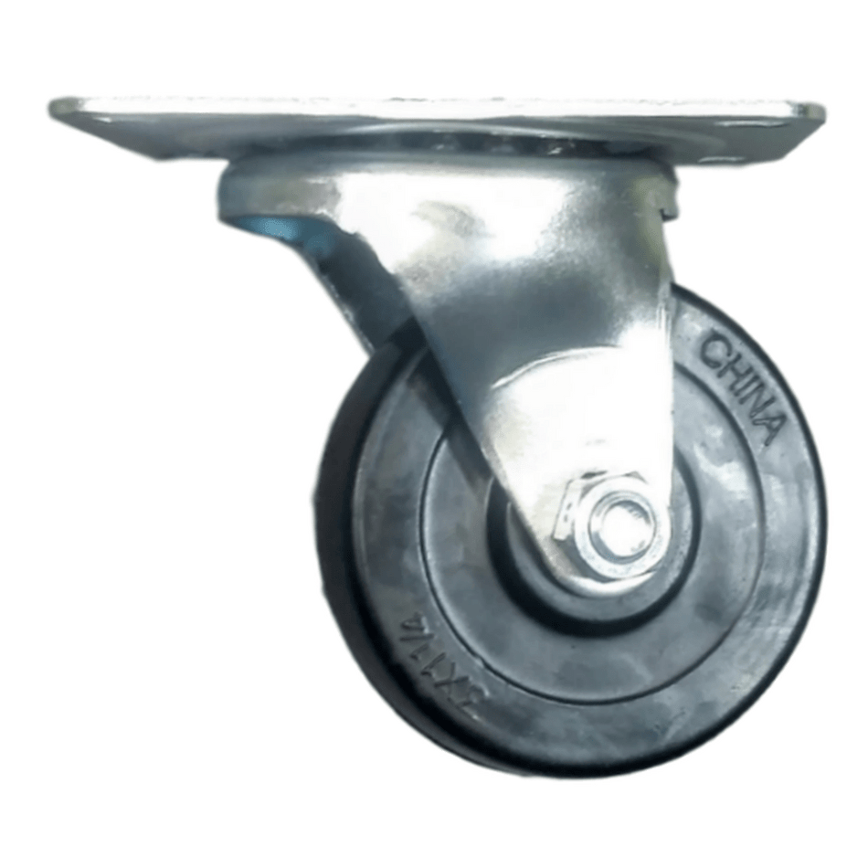 3" x 1-1/4" Hard Rubber Wheel Swivel Caster - Durable Superior Casters