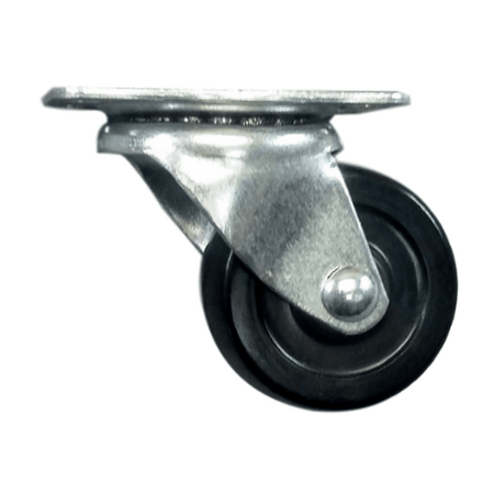 2" x 15/16" Soft Rubber Wheel Swivel Caster - 90 lbs. Capacity (4-Pack) - Durable Superior Casters