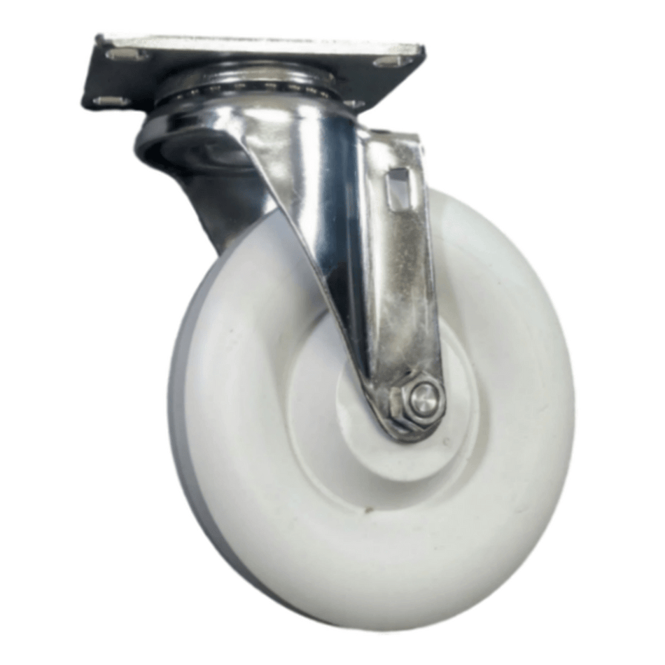 5" x 1-1/4" Polyolefin Wheel Swivel Caster Stainless Steel - Durable Superior Casters