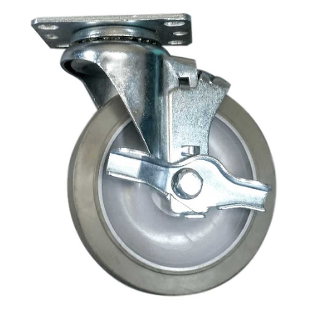 5" x 1-1/4" Nomadic Wheel Swivel Caster W/ Top Lock Brake - 325 lbs. capacity - Durable Superior Casters