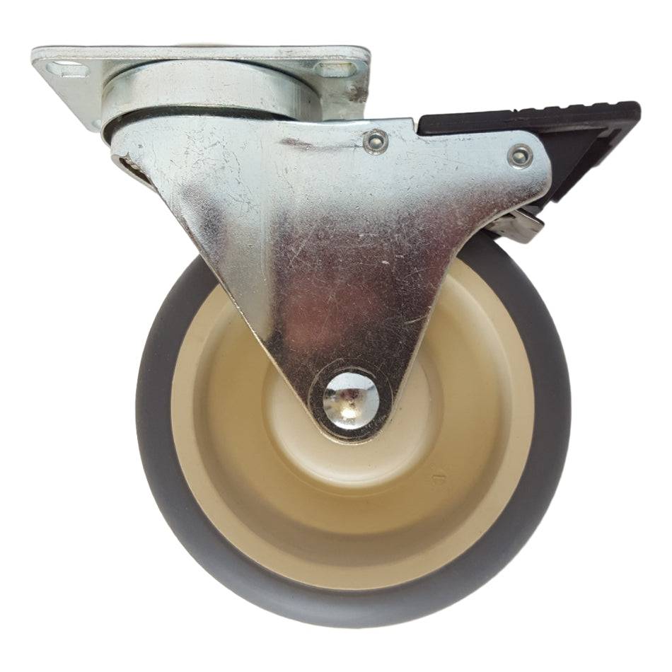 5" x 1-1/4" Thermo-Pro Wheel Swivel Caster W/ Total-Lock brake - 300 lbs. Cap. by Durable Superior Casters