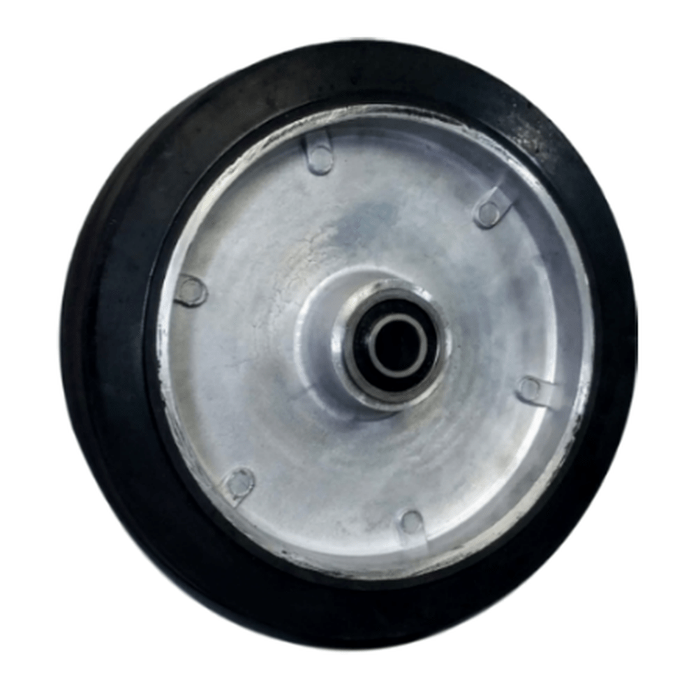 8" x 1-5/8" Mold-On Rubber Aluminum Wheel - 500 lbs. Capacity - Durable Superior Casters