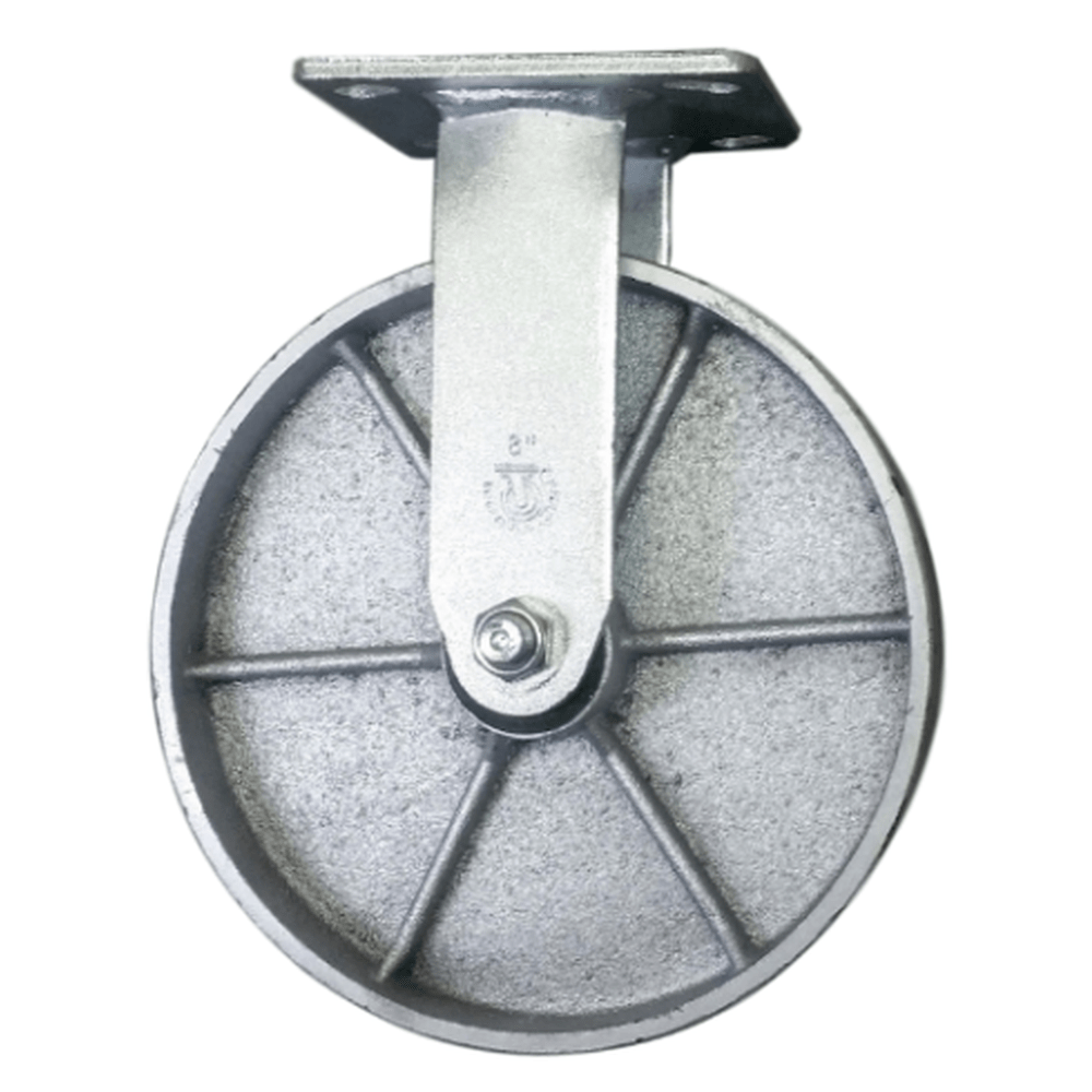 8" x 2" Semi-Steel Wheel Rigid Caster - 1250 lbs. capacity - Durable Superior Casters