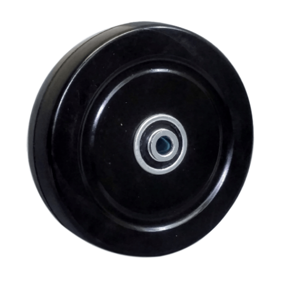 5" x 1-1/4" Soft Rubber Wheel Black - 350lbs. Capacity - Durable Superior Casters
