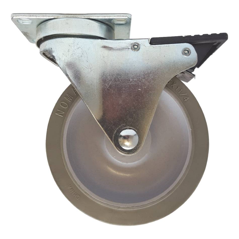 5" x 1-1/4" Nomadic Wheel Swivel Caster W/ Total Lock Brake - 325 lbs. capacity - Durable Superior Casters