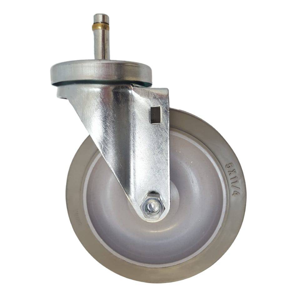 5" x 1-1/4" Nomadic Wheel Swivel Grip Ring Stem Caster (7/16") - 325 lbs. Cap. - Durable Superior Casters