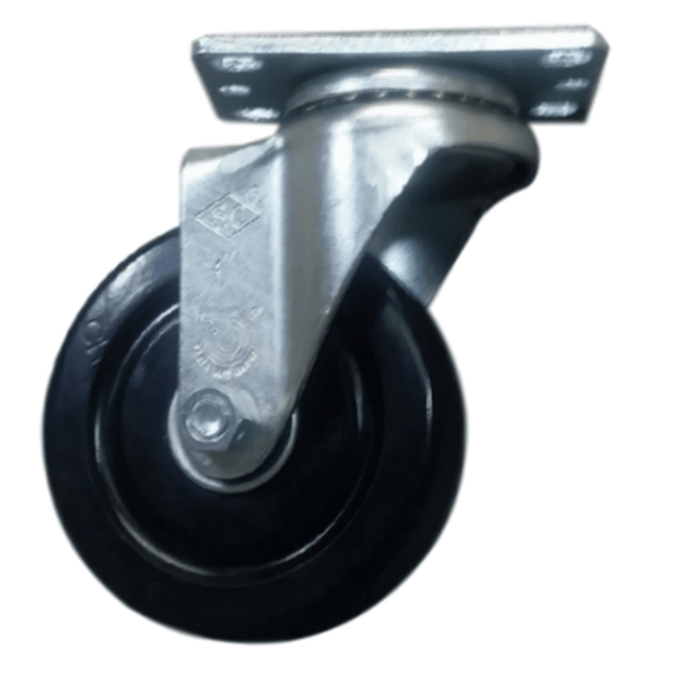 4" x 1-1/4" Soft Rubber Wheel Swivel Caster - 350 lbs. Capacity - Durable Superior Casters