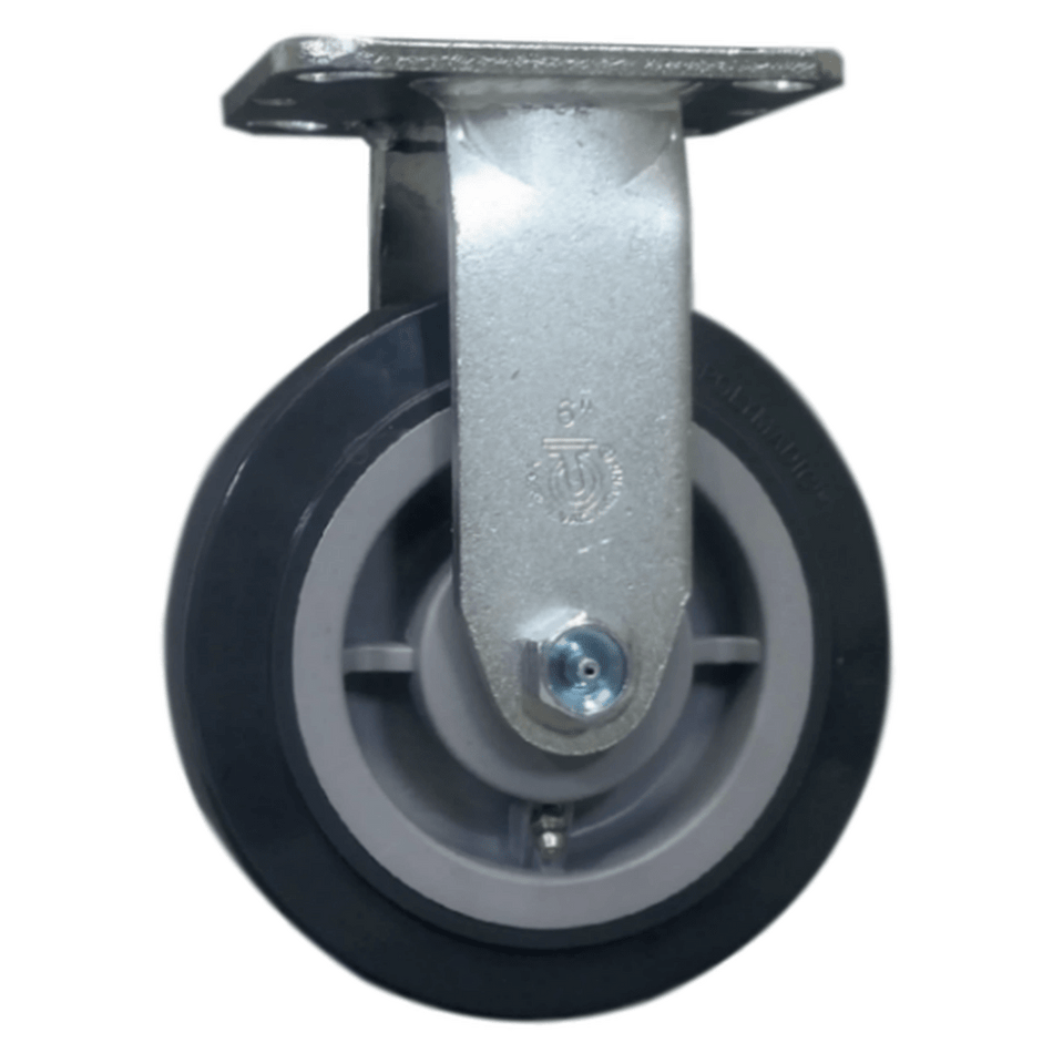 6" x 2" Polymadic Wheel Rigid Caster - 900 lbs. capacity - Durable Superior Casters