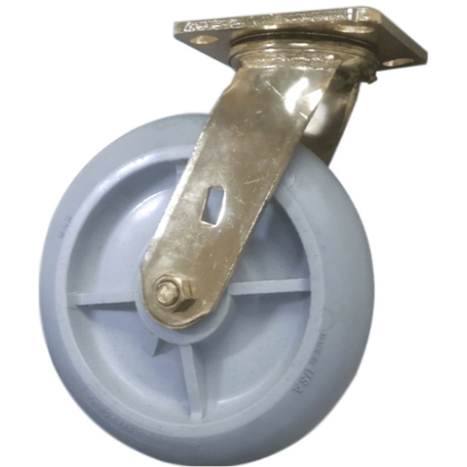 8" x 2" Thermo-Pro Wheel Brass Plated Swivel Caster - 550 lbs. capacity - Durable Superior Casters