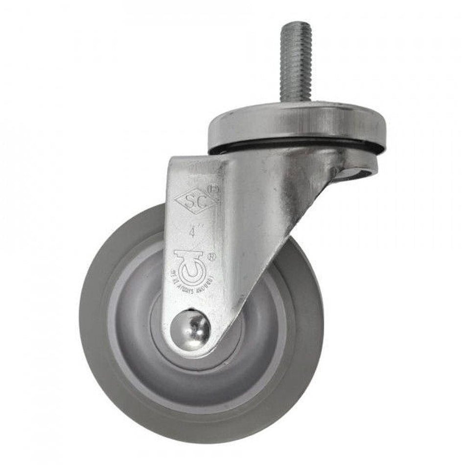 4" x 1-1/4" Nomadic Wheel Threaded Swivel Stem Caster (1/2") - 260 lbs. Cap. - Durable Superior Casters