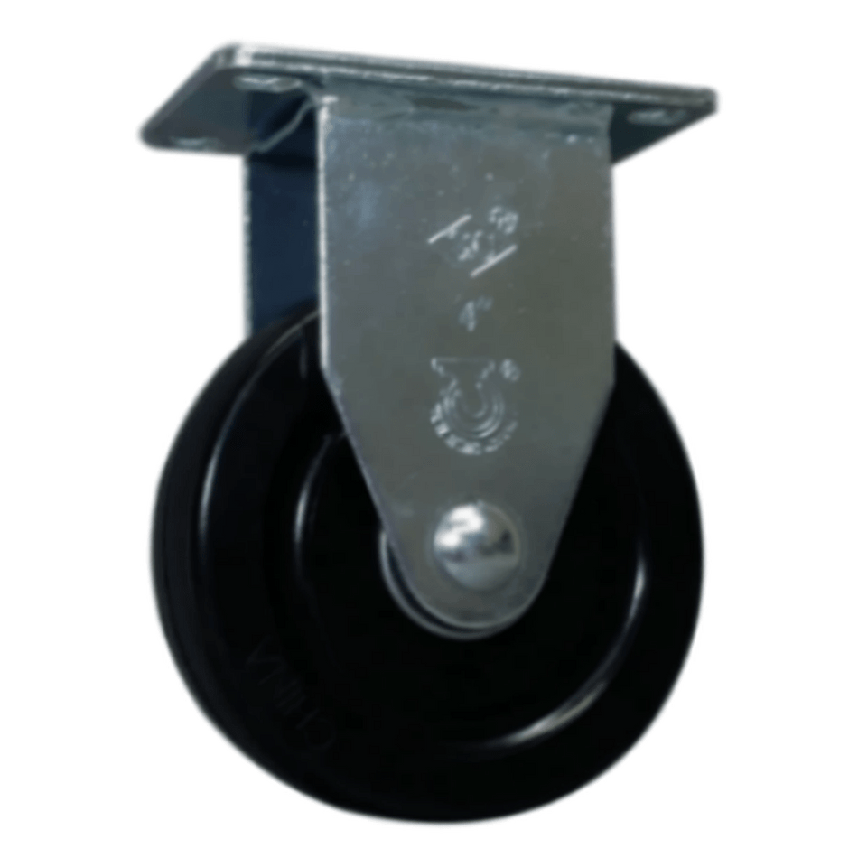 4" x 1-1/4" Hard Rubber Wheel Rigid Caster - 350 lbs. Capacity - Durable Superior Casters