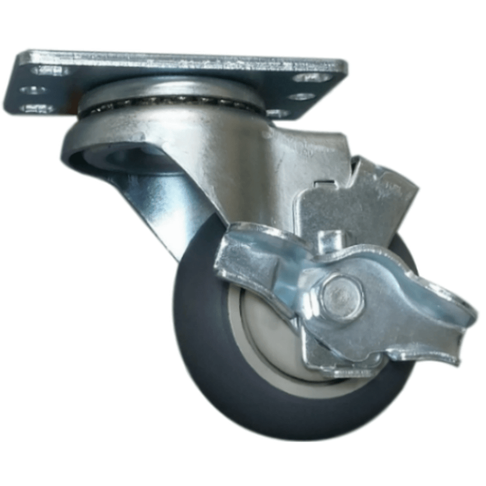 3" x 1-1/4" Thermo-Pro Wheel Swivel Caster w/ Top Lock Brake - Durable Superior Casters