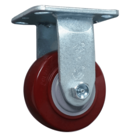 4" x 2" Polymadic Wheel Rigid Caster - 600 lbs. capacity - Durable Superior Casters
