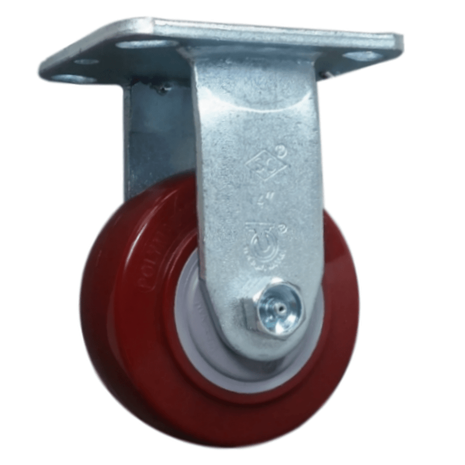 4" x 2" Polymadic Wheel Rigid Caster - 600 lbs. capacity - Durable Superior Casters