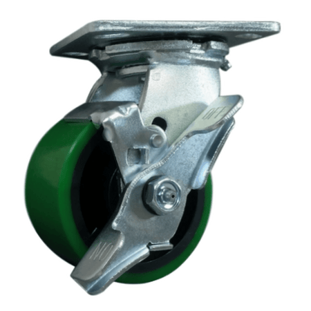 4" x 2" Polyon MaxRok Wheel Swivel Caster w/ Top Lock Brake - 700 lbs. Cap. - Durable Superior Casters