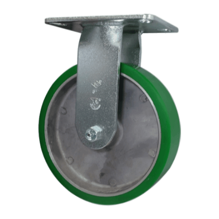 8" x 2" Polyon Aluminum Wheel Rigid Caster - 1500 lbs. Capacity - Durable Superior Casters