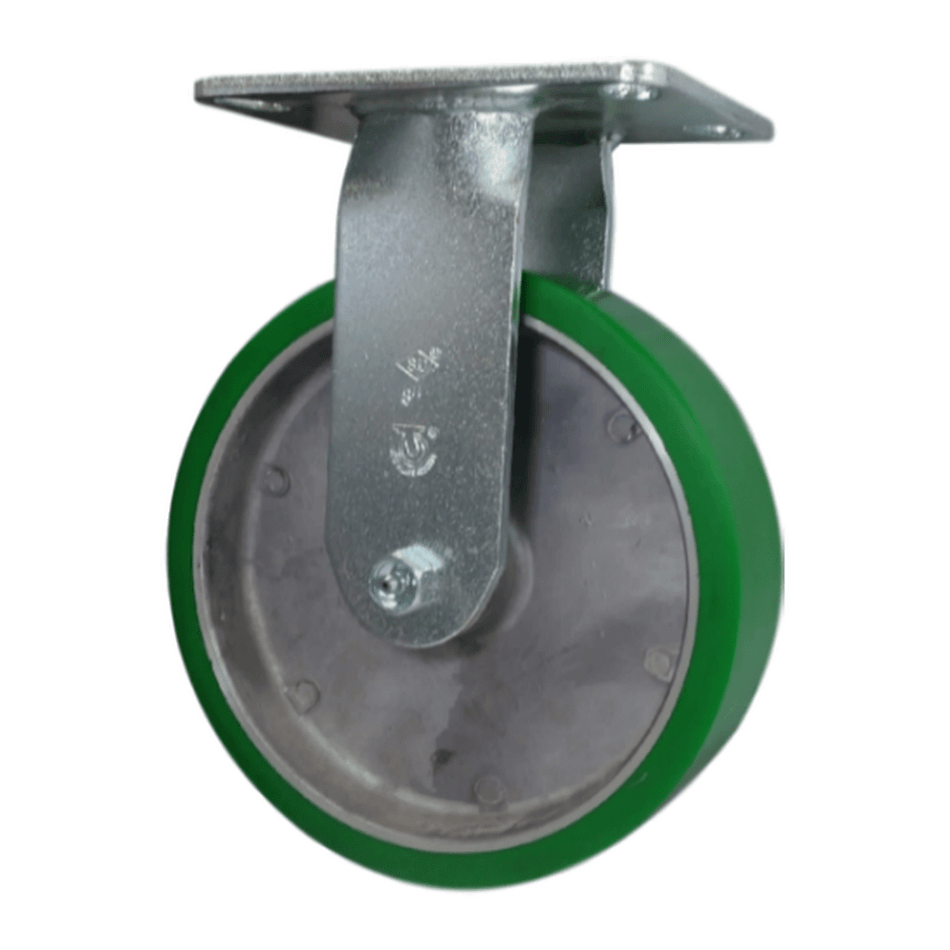 8" x 2" Polyon Aluminum Wheel Rigid Caster - Durable Superior Casters