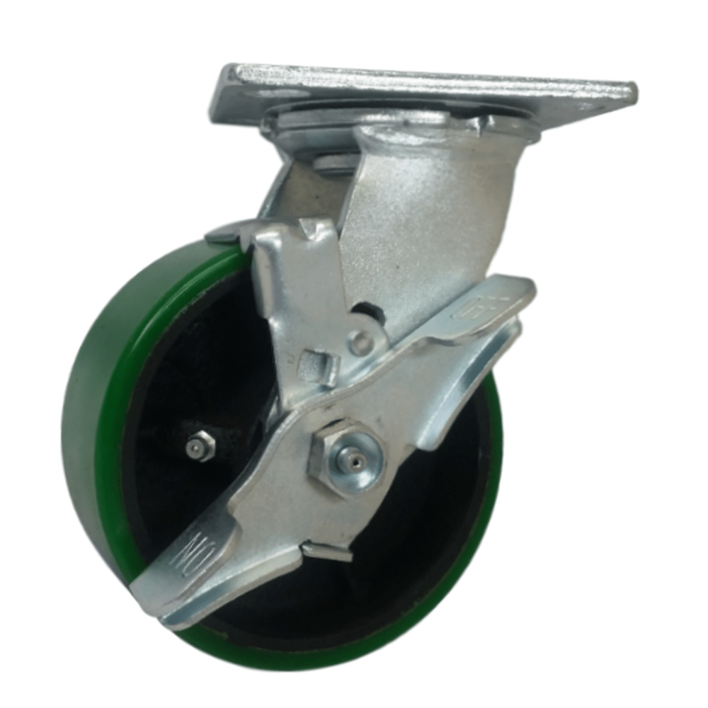 5" x 2" Polyon Cast Wheel Swivel Caster w/ Top Lock Brake - 1100 lbs. Cap. - Durable Superior Casters