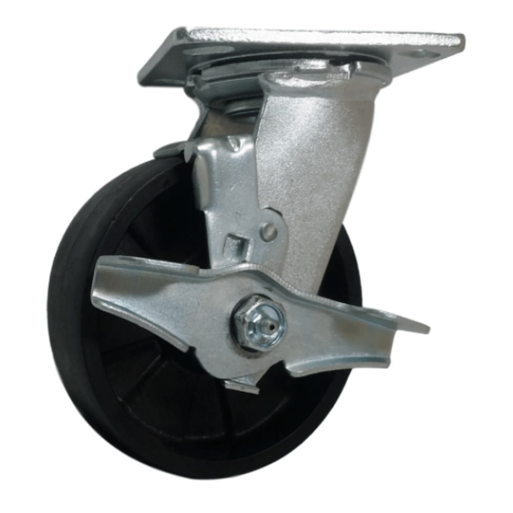 5" x 2" MaxRok Wheel Swivel Caster w/ Top Lock Brake - 1000 lbs. Capacity - Durable Superior Casters