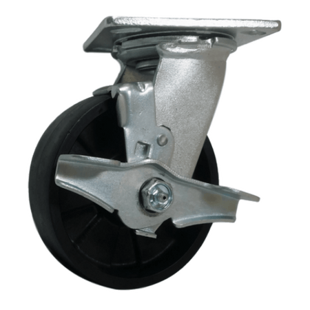 5" x 2" MaxRok Wheel Swivel Caster w/ Top Lock Brake - 1000 lbs. Capacity - Durable Superior Casters