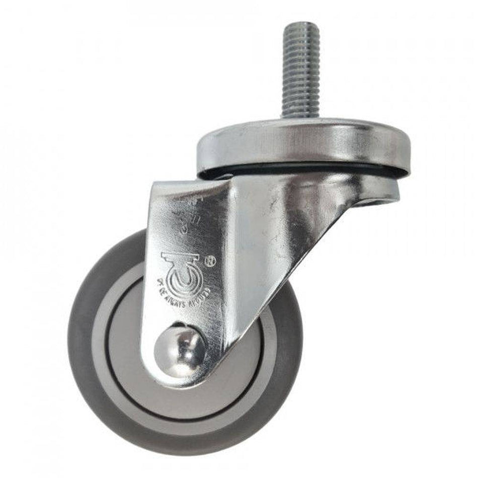 3" x 1-1/4" Thermo-Pro Wheel Threaded Swivel Stem Caster (1/2") - 210 lbs. Cap. - Durable Superior Casters