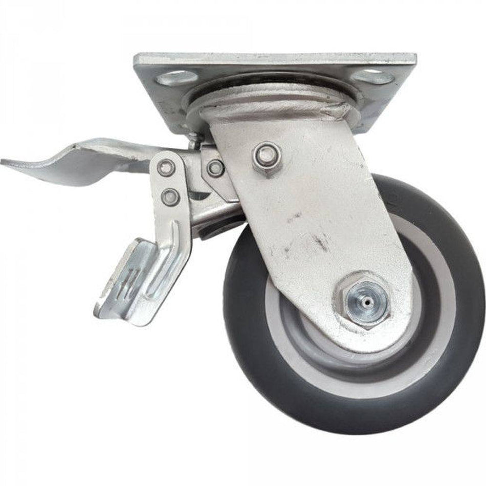 5" x 2" Thermo-Pro Wheel Swivel Caster W/ Dual Pedal Lock Brake - Durable Superior Casters